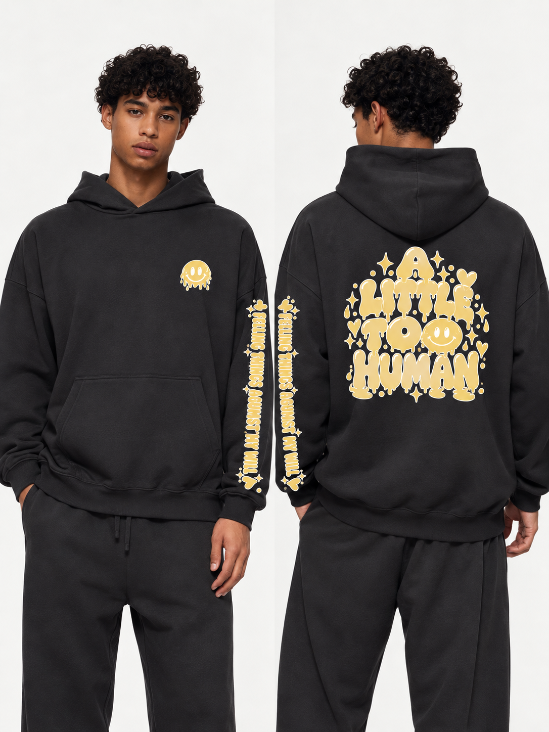 The Human Condition Hoodie — Blackest Black